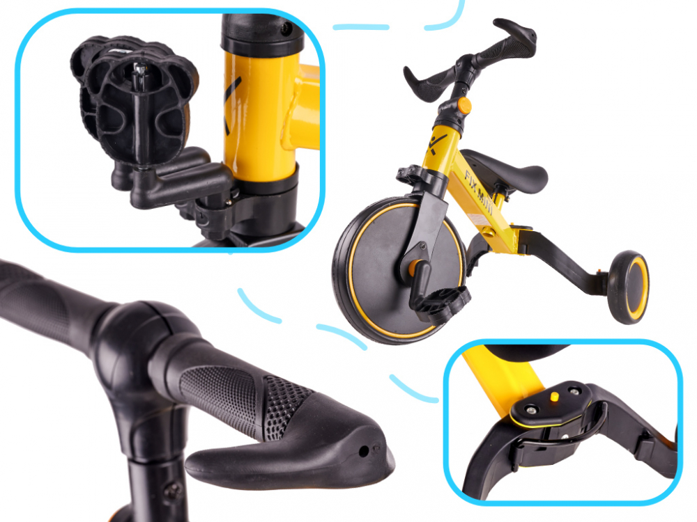 Tricicleta Ikonka Trike Fix Yellow 3 in 1 - imagine 2