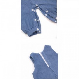 Salopeta Jeans cu Pălărie Miniland pentru Păpuși 40-42 cm - imagine 3