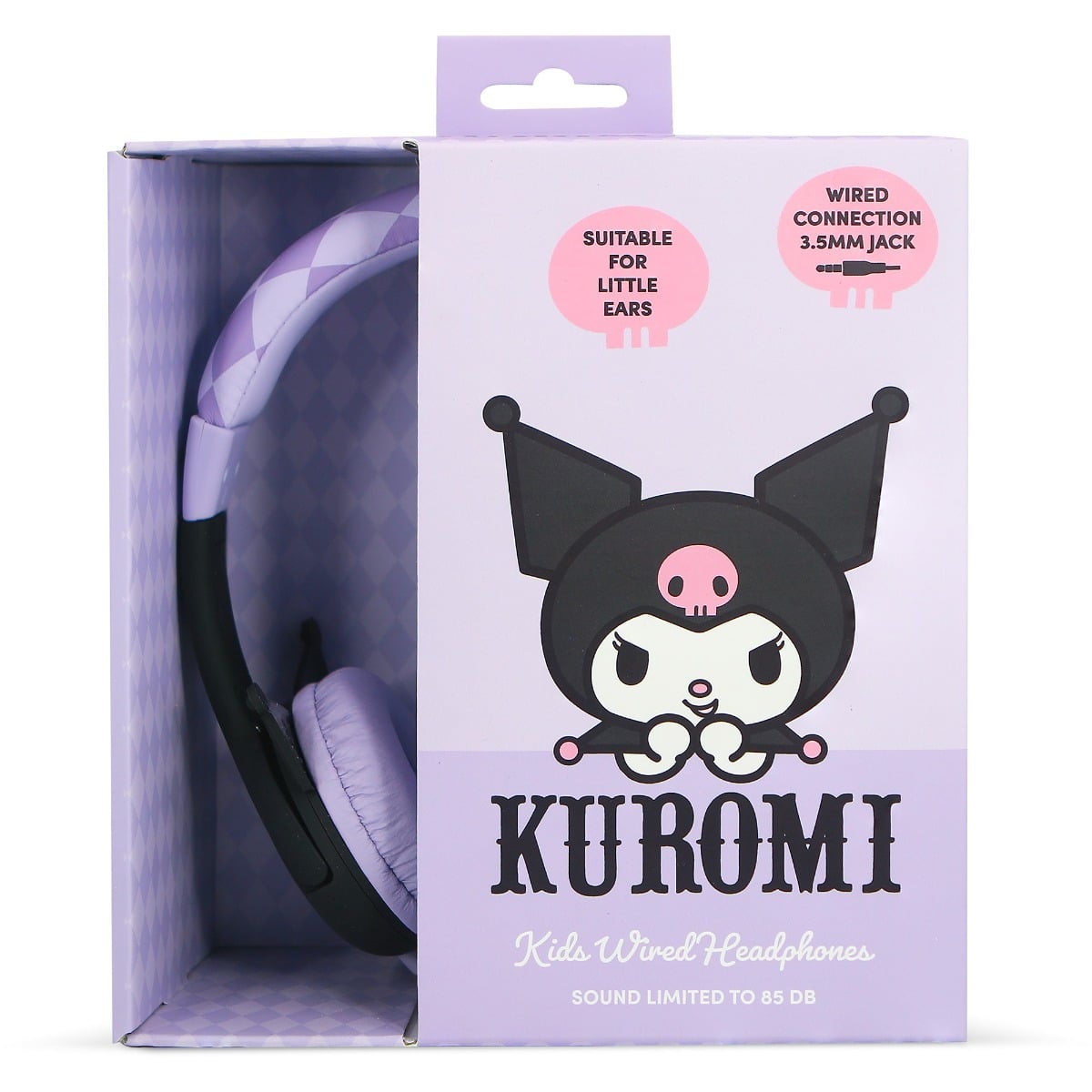 Casti Kuromi Kids OTL cu Limitare Volum 85dB