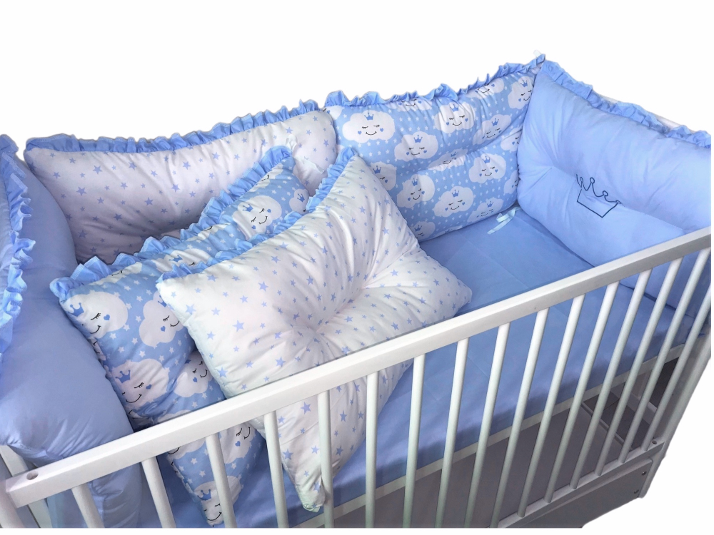 Set Lenjerie Patut Deseda 6 Aparatori Albastru