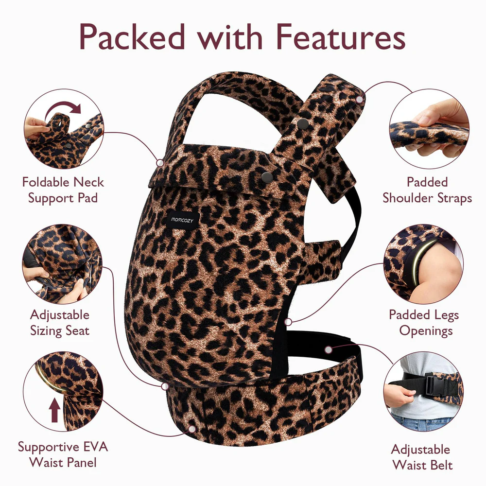 Marsupiu Ergonomic Momcozy Leopard 3-in-1