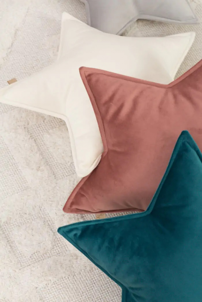 Perna Stea Velvet Babyly Crem | Decorativă și Moale
