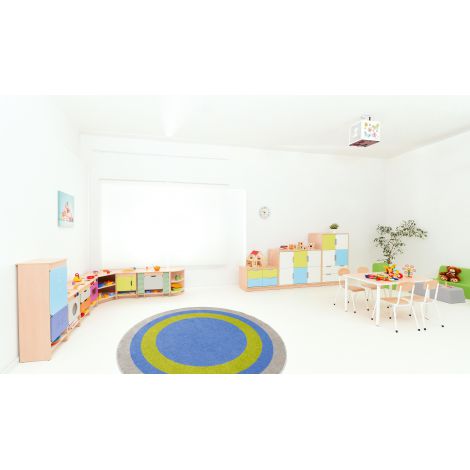 Covor Rotund Moje Bambino Multicolor, Rezistent - imagine 2