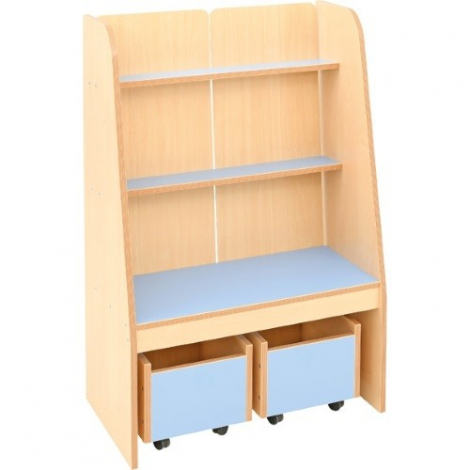 Biblioteca Flexi Bleu Moje Bambino, 3 Rafturi - imagine 2