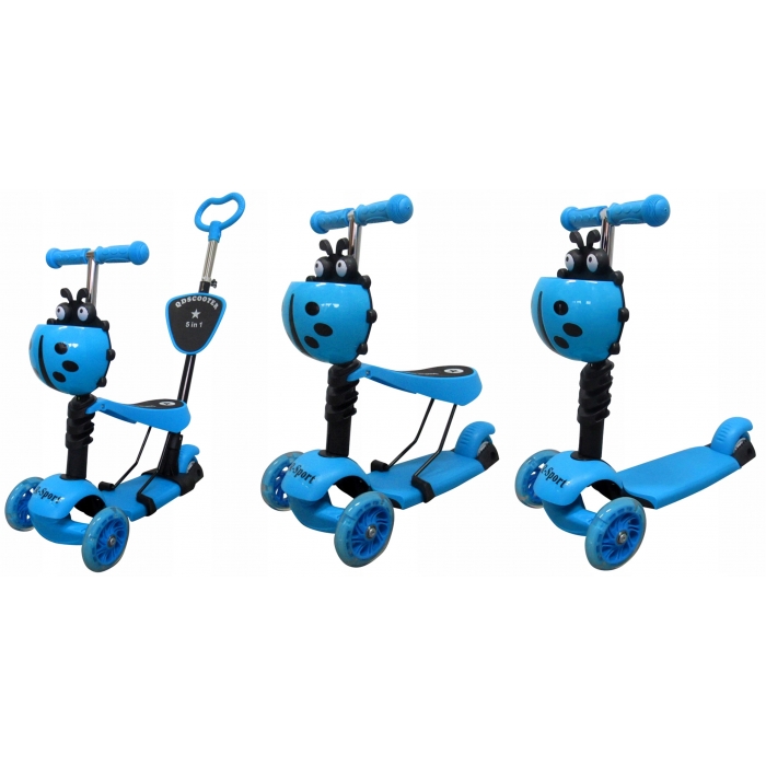 Trotineta 5 in 1 R-Sport H3 Albastru cu Scaun