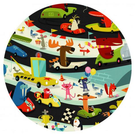 Puzzle Djeco Raliul Masinilor 54 piese - imagine 2