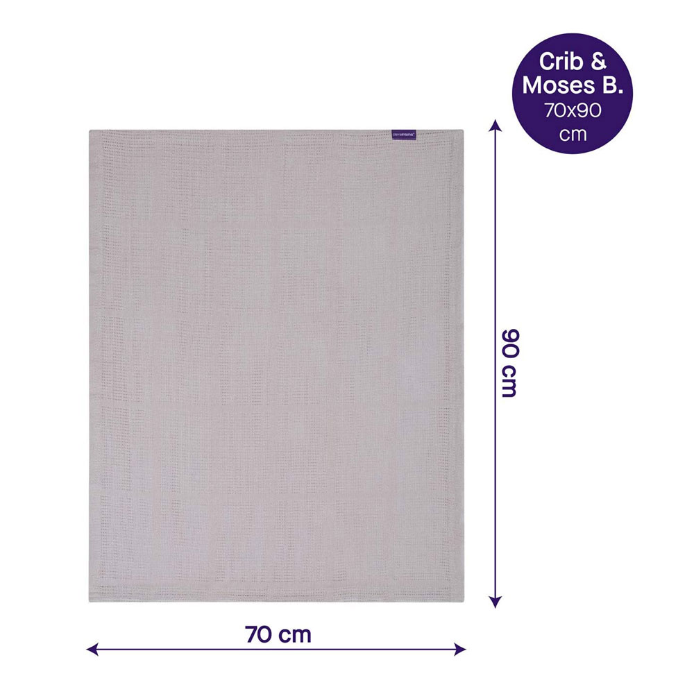 Paturica Bumbac Clevamama Grey, 70x90 cm - imagine 3
