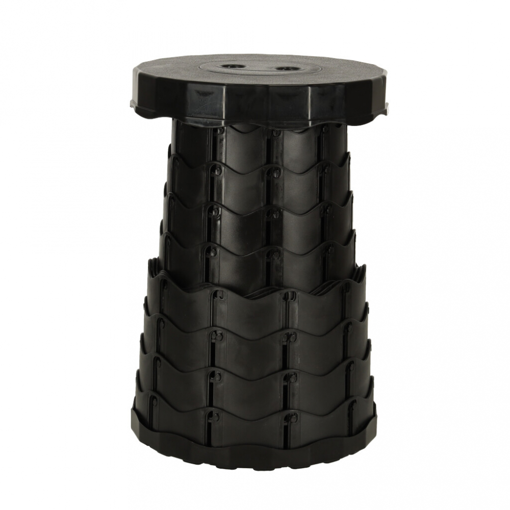Scaun Telescopic Pliabil Ikonka, 24 cm, Negru - imagine 13