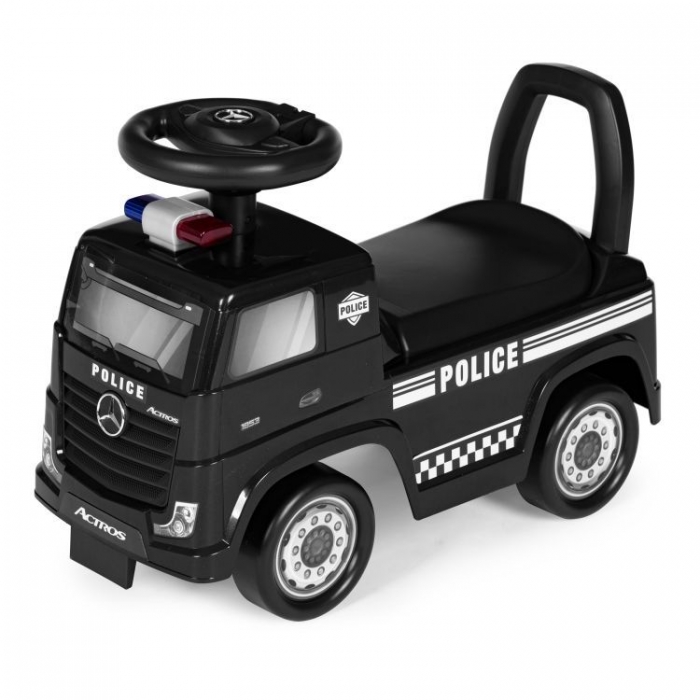 Mașinuță Ecotoys Mercedes Politie Negru, Fără Pedale - imagine 2