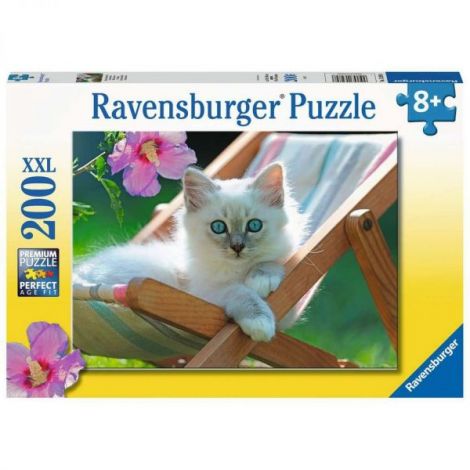 Puzzle Ravensburger Pisicuța Alba - 200 piese - imagine 2