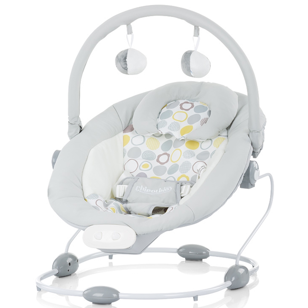 Scaunel balansoar Chipolino Siesta Gray cu muzică - imagine 3