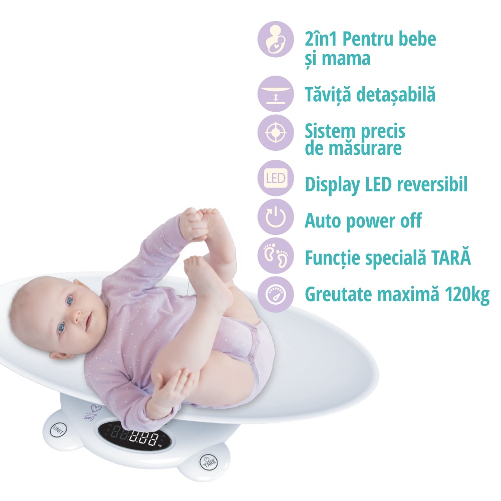 Cantar Digital 2in1 Easycare, Bebe și Mamă - imagine 2
