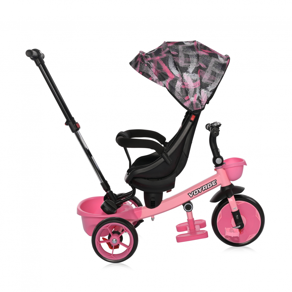 Tricicleta Lorelli Voyage Pink, Maner Directie - imagine 3