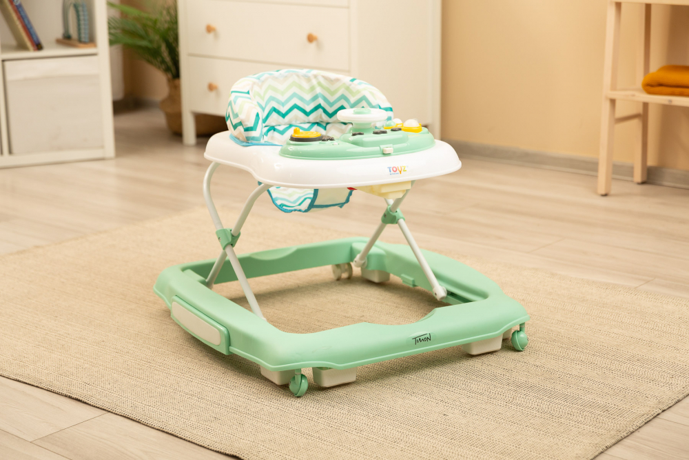 Premergator 2in1 Toyz Pliabil cu Balansoar Timon Mint - imagine 2