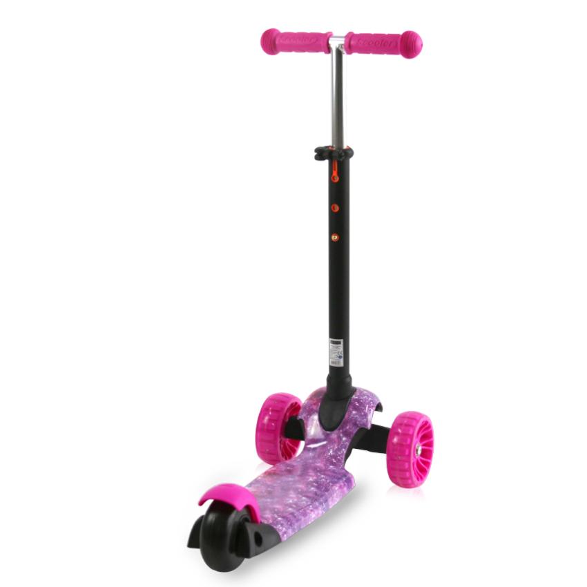Trotineta Lorelli Draxter Pink Galaxy cu LED - imagine 4