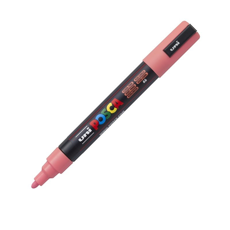 Marker Posca PC-5M Roz Corai | Vârf Mediu Versatil
