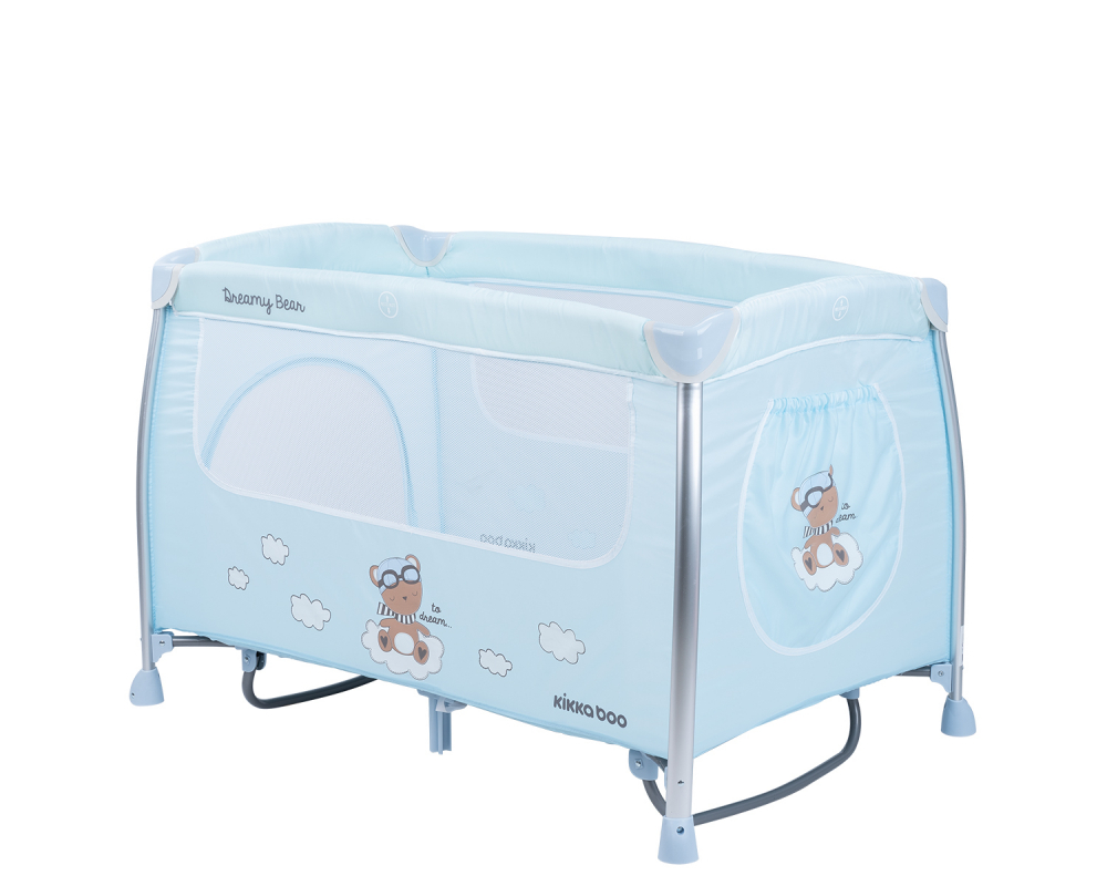 Patut KikkaBoo Dreamy Bear pliabil 2 nivele - imagine 6