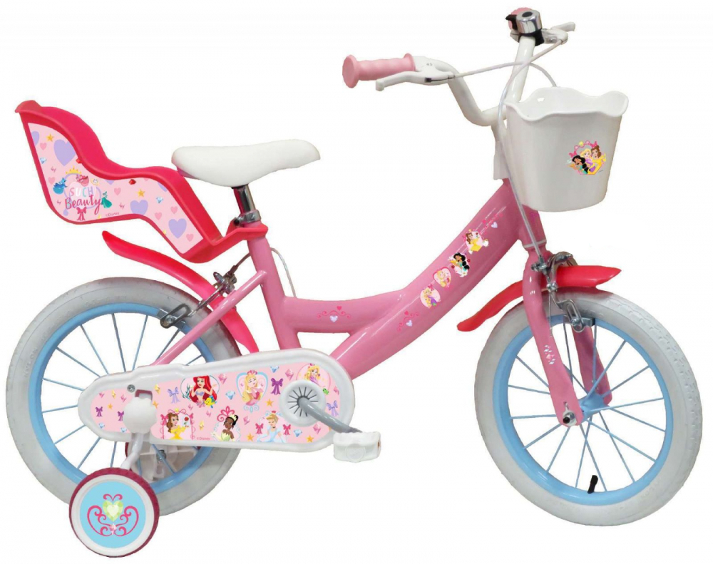 Bicicleta Denver Disney Princess 14" cu Suport Păpuși