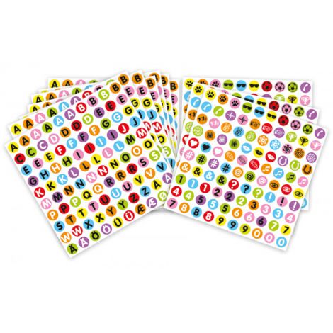 Set 1000 Abtibilduri Playbox | Litere, Numere, Simboluri