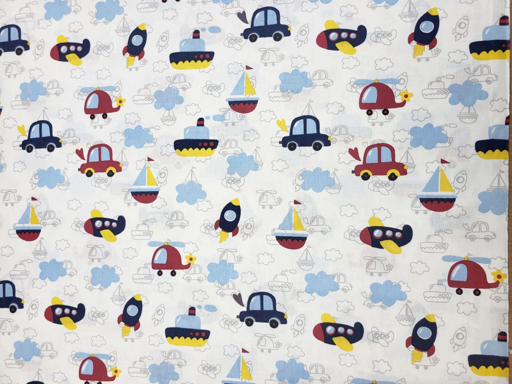 Cearsaf Pat Copii Nichiduta Blue Cars 120x60