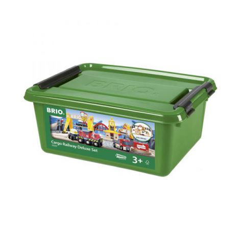 Set Deluxe Cale Ferată Brio 33097 cu Trenuri de Marfă - imagine 2
