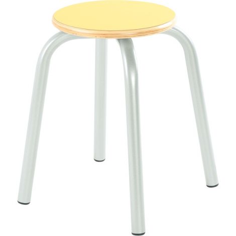 Taburet Flexi Stivuibil Galben Moje Bambino