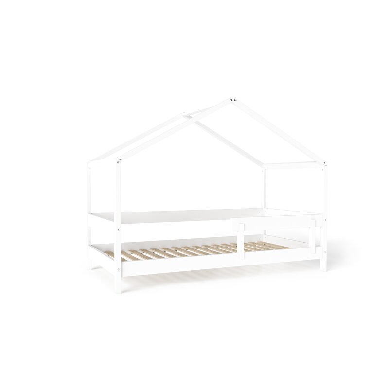 Patut Casuta Yappy Kids FSC 160x80 cm Alb - imagine 5