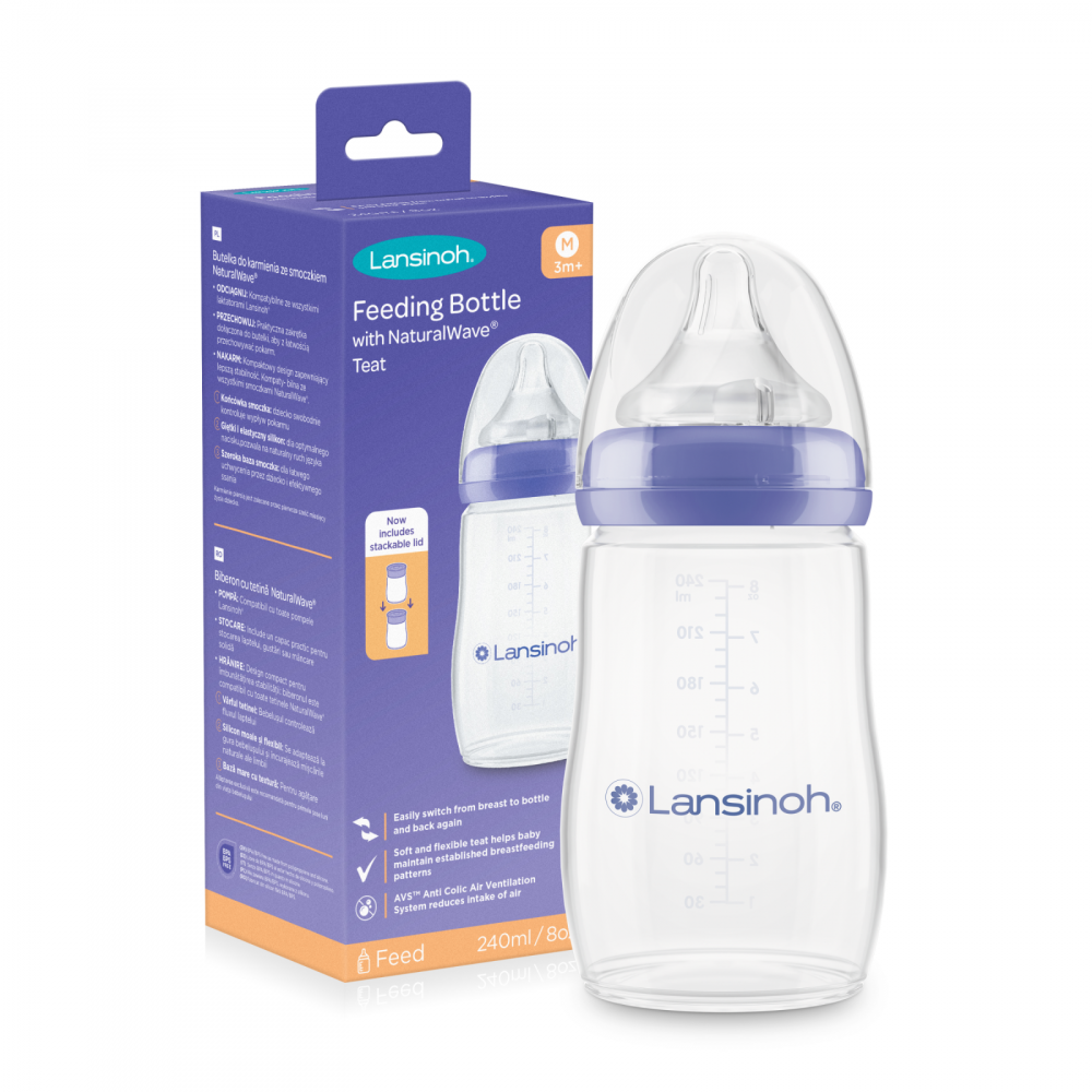 Biberon NaturalWave Lansinoh 240ml - imagine 6