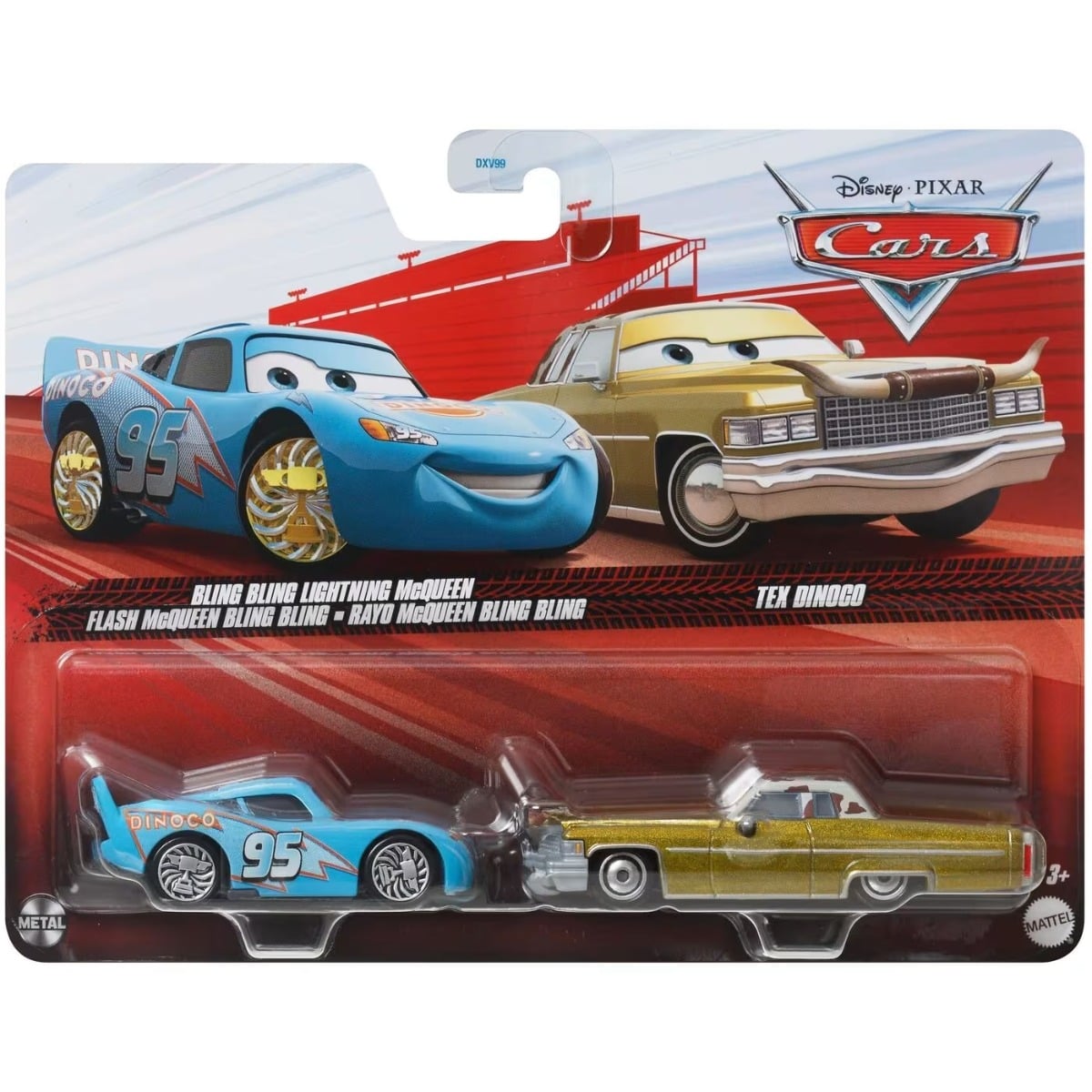 Set Masinute Disney Cars 3 - Bling Bling & Tex Dinoco