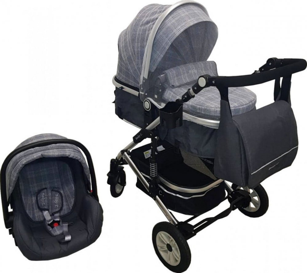 Carucior Baby Care 3-in-1 Gri Transformabil - imagine 4