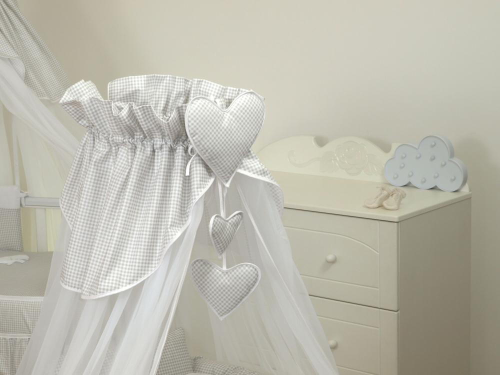 Cos Bebe Bear Heart Grey Amy pe Roti cu Accesorii - imagine 2