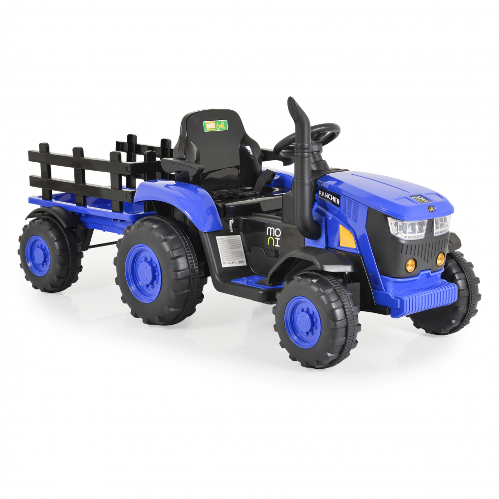 Moni Rancher Blue - Tractor Electric cu Remorca 70W - imagine 7