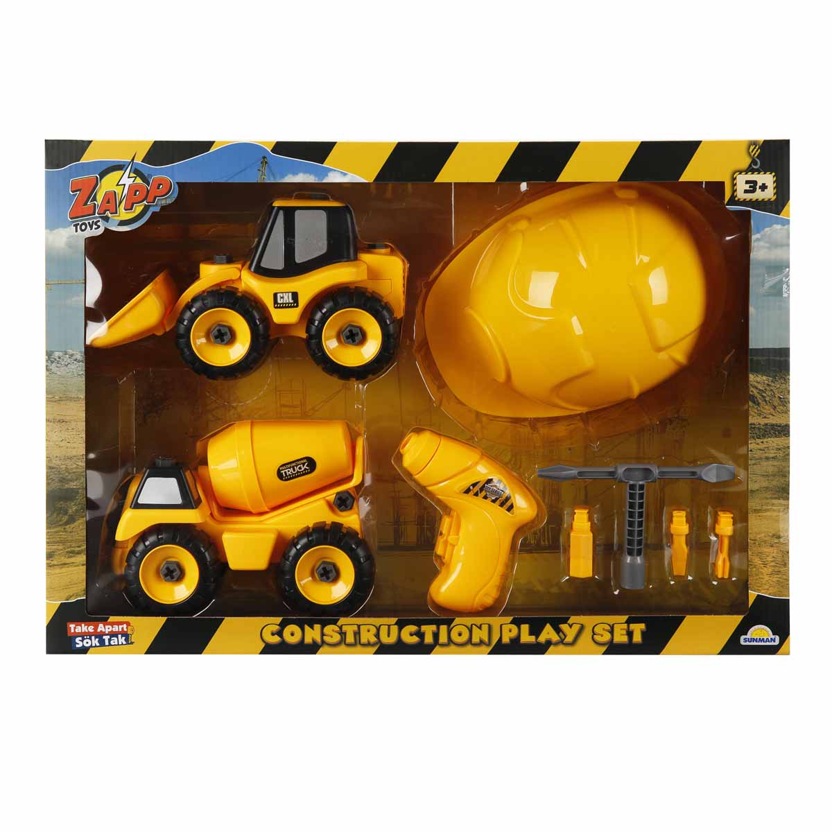 Set 2 Vehicule Constructie Zapp Toys + Surubelnita