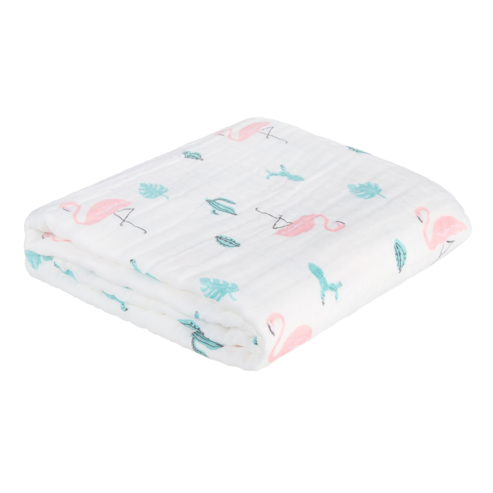 Patura Muselina Akuku Flamingo Multifunctionala