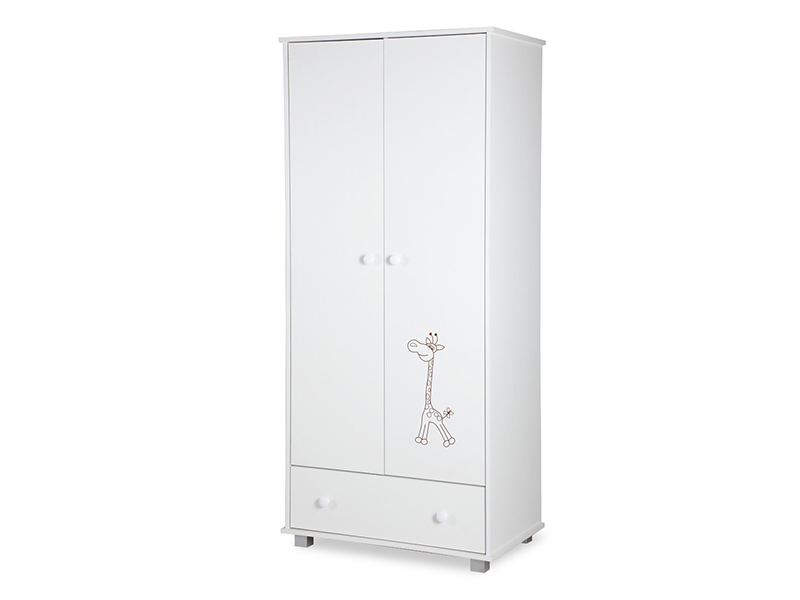 Set Mobilier Copii Klups Safari Alb, Dulap și Comodă - imagine 2