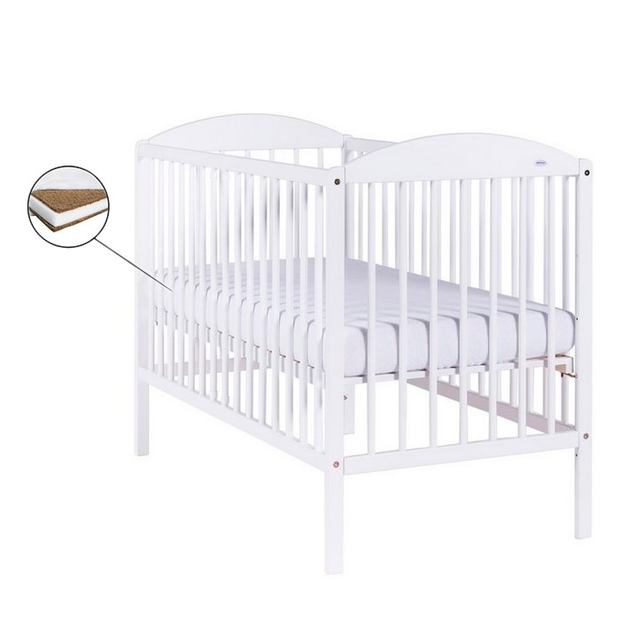 Patut Drewex Lulaya Alb + Saltea Cocos 8 Cm - imagine 2