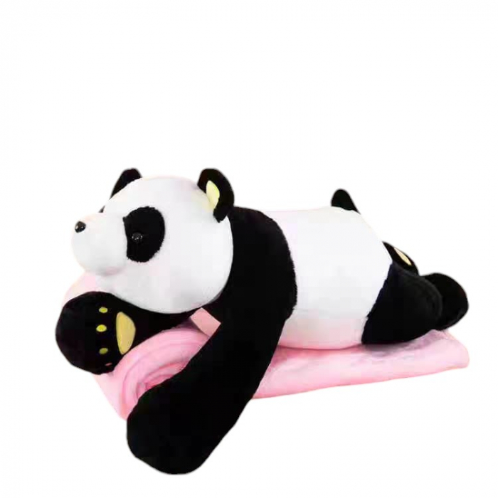 Panda Plus cu Pătură Krista, 70 cm, Set 2-în-1