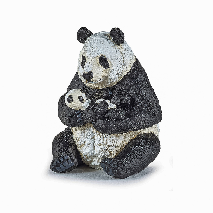 Figurina PAPO Urs Panda cu Pui - Jocuri si articole copii