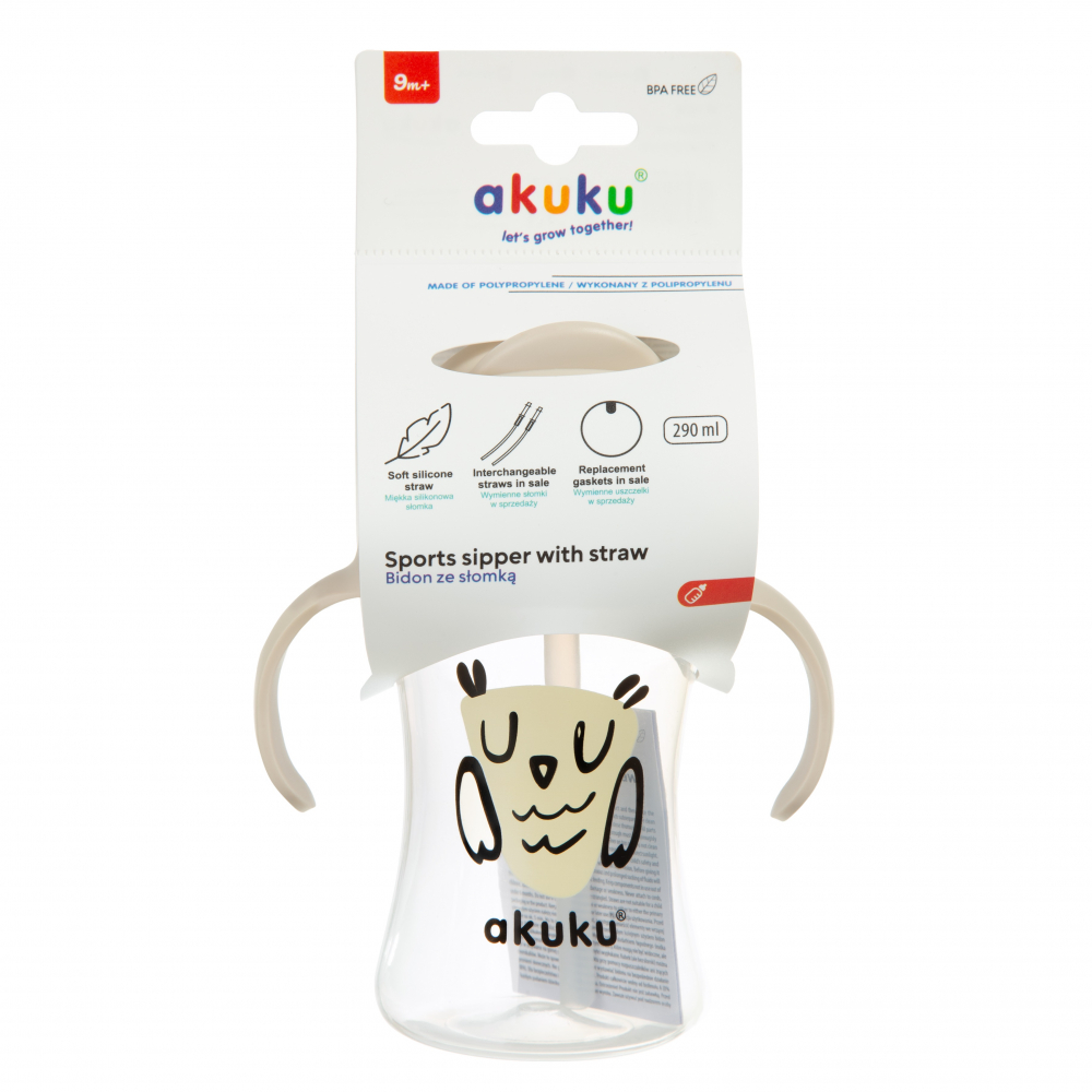 Cana Akuku Owl 300ml Anti-varsare cu Pai - imagine 7
