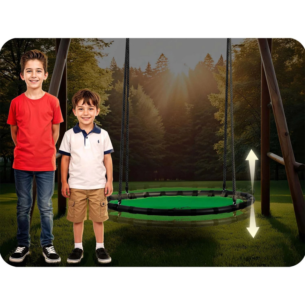Leagan cuib Neo-Sport Swingo Verde, 120cm - imagine 3