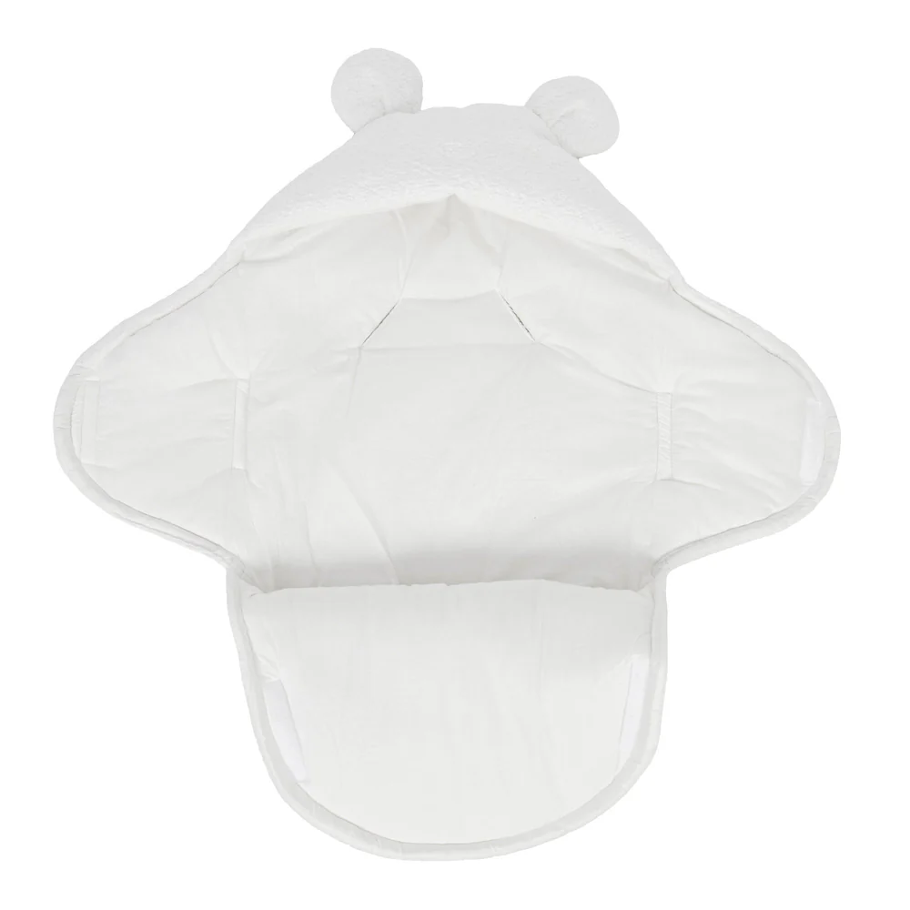 Paturica Meowbaby® Teddy Ears Alb - Bumbac OEKO-TEX - imagine 5
