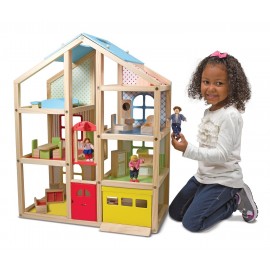 Casută Papusi din Lemn Melissa & Doug, 4 Nivele