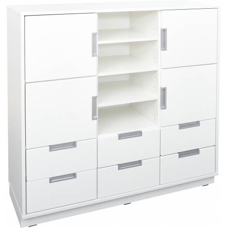 Dulap Gradiniță Quadro L Alb | 9 Compartimente Moje Bambino - imagine 2