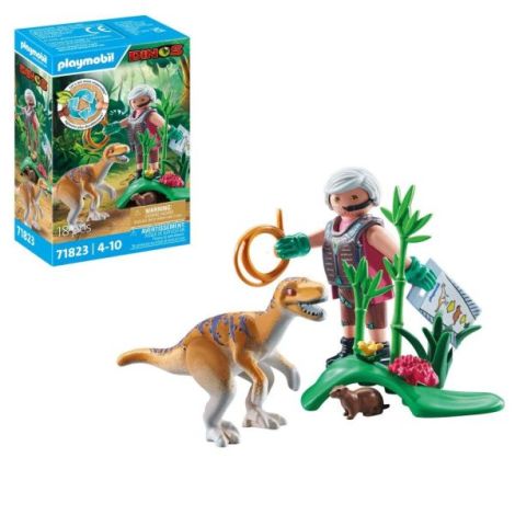 Playmobil Velociraptor si Cercetator - Aventura Preistorica