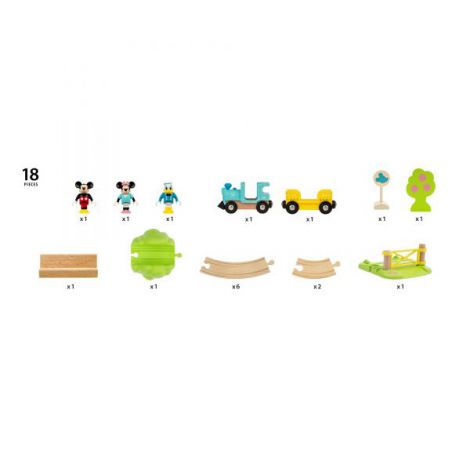 Set Tren Mickey Mouse Brio 32277 - 18 Piese - imagine 5