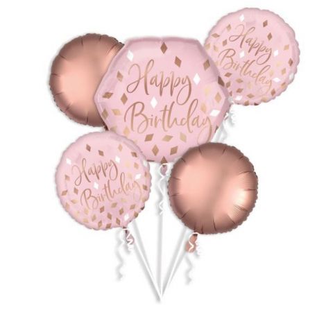Buchet 5 Baloane Happy Birthday Amscan | Decor Festiv