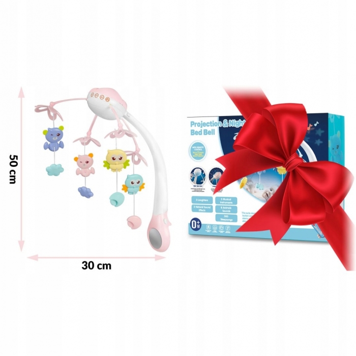 Carusel Muzical Ricokids 2in1 cu Proiector și Telecomandă - imagine 2