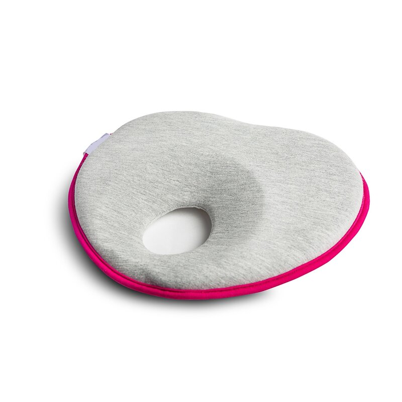 Perna Antiplagiocefalie Roz Qmini, 22x22 cm