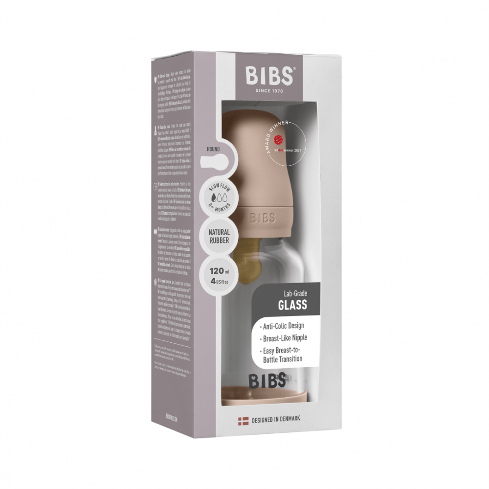 Bibs Biberon Sticlă Anticolici 120ml Blush - imagine 5