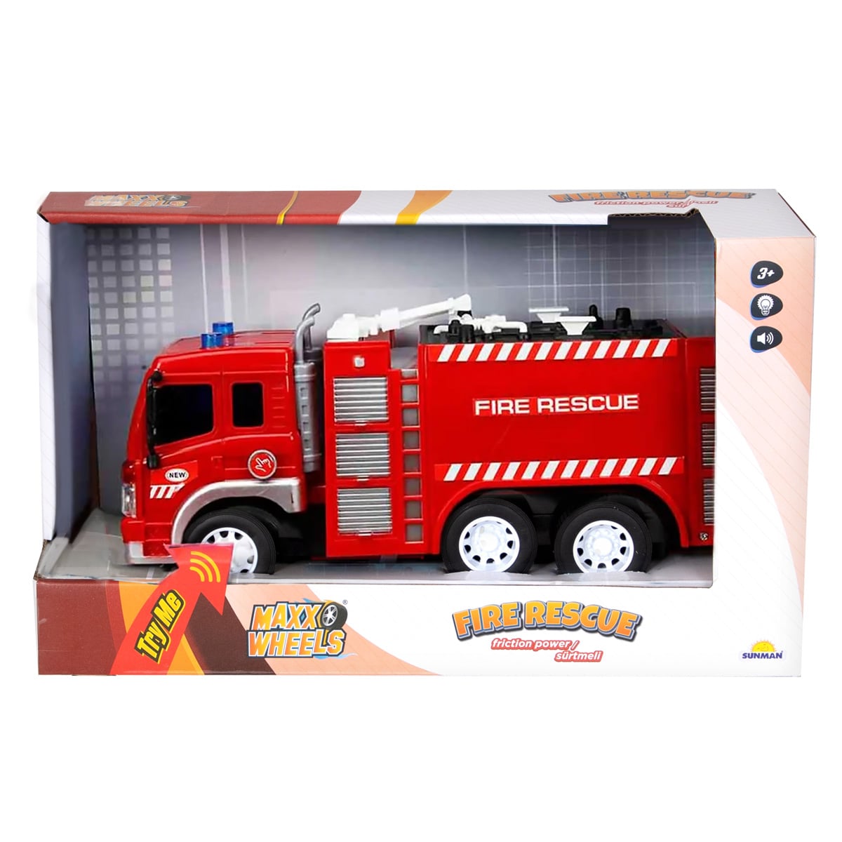 Camion Pompieri Maxx Wheels cu Sunete și Lumini